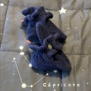 Zutano Dark Blue Fleece Booties